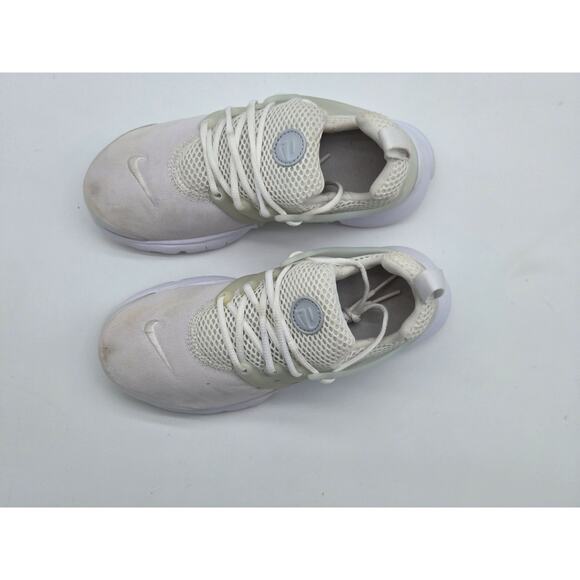 Nike Air Presto Triple White Mesh 844766-100-Size 3 Kids - Picture 2 of 8
